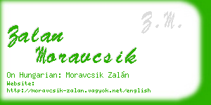 zalan moravcsik business card